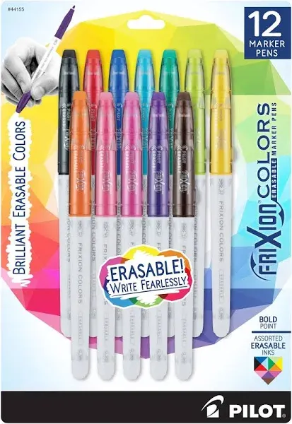 Pilot FriXion Colors Erasable Marker Black, 3 pens per Pack (Japan import) [Komainu-Dou Original Package]