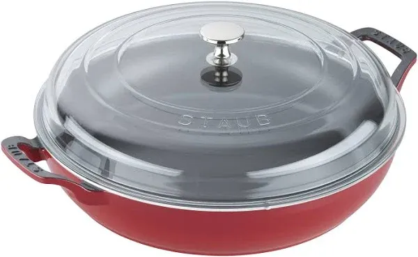 Staub Cast Iron 3.5-qt Braiser with Glass Lid