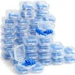 50 Pairs Silicone Ear Plugs in Plastic Cases Soft Reusable 29dB