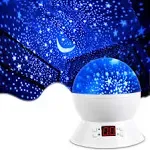  Star Night Light Projector for Kids with Timer - Glow in The Dark Stars White