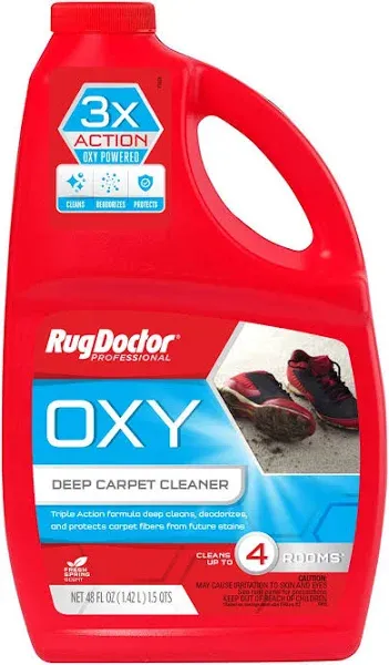 Rug Doctor Triple Action Oxy Deep Carpet Cleaner, 48 oz., Deep Cleans,