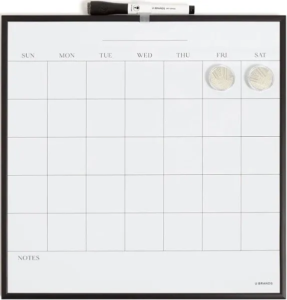 U Brands Magnetic Dry Erase Wall Calendar