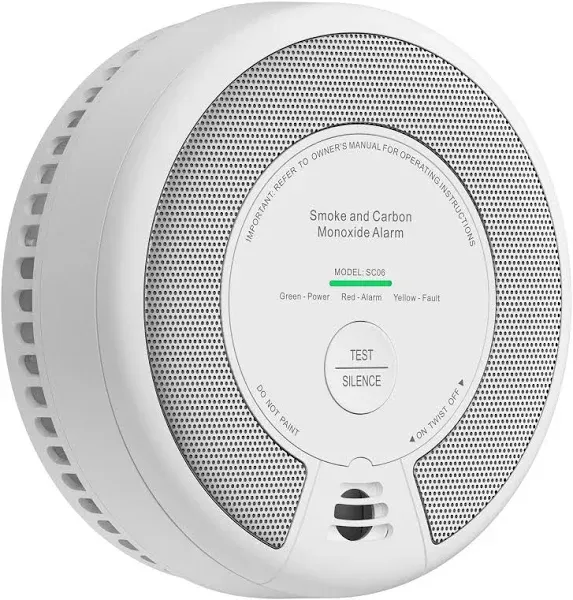 X-Sense 2-in-1 Smoke and Carbon Monoxide Detector Alarm (Not Hardwired), 10-Year Battery-Operated Dual Sensor Fire & CO Alarm, SC06, 3-Pack