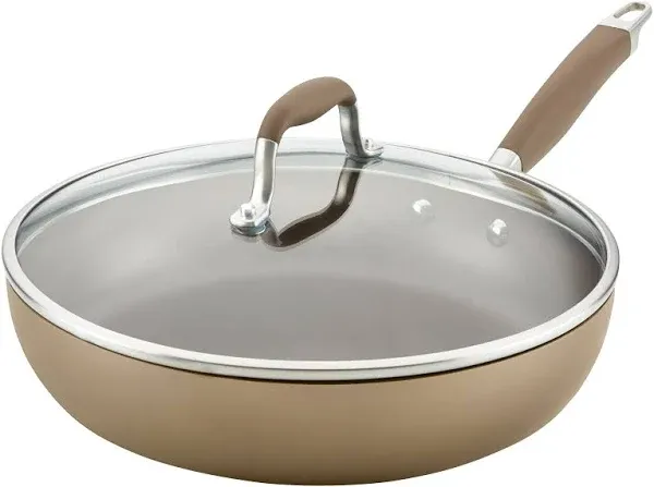 Anolon Advanced Home Hard-Anodized Nonstick Deep Frying Pan with Lid