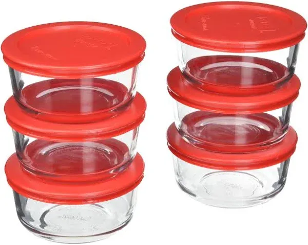 Pyrex 6-Piece Glass Food Storage Set with Lids