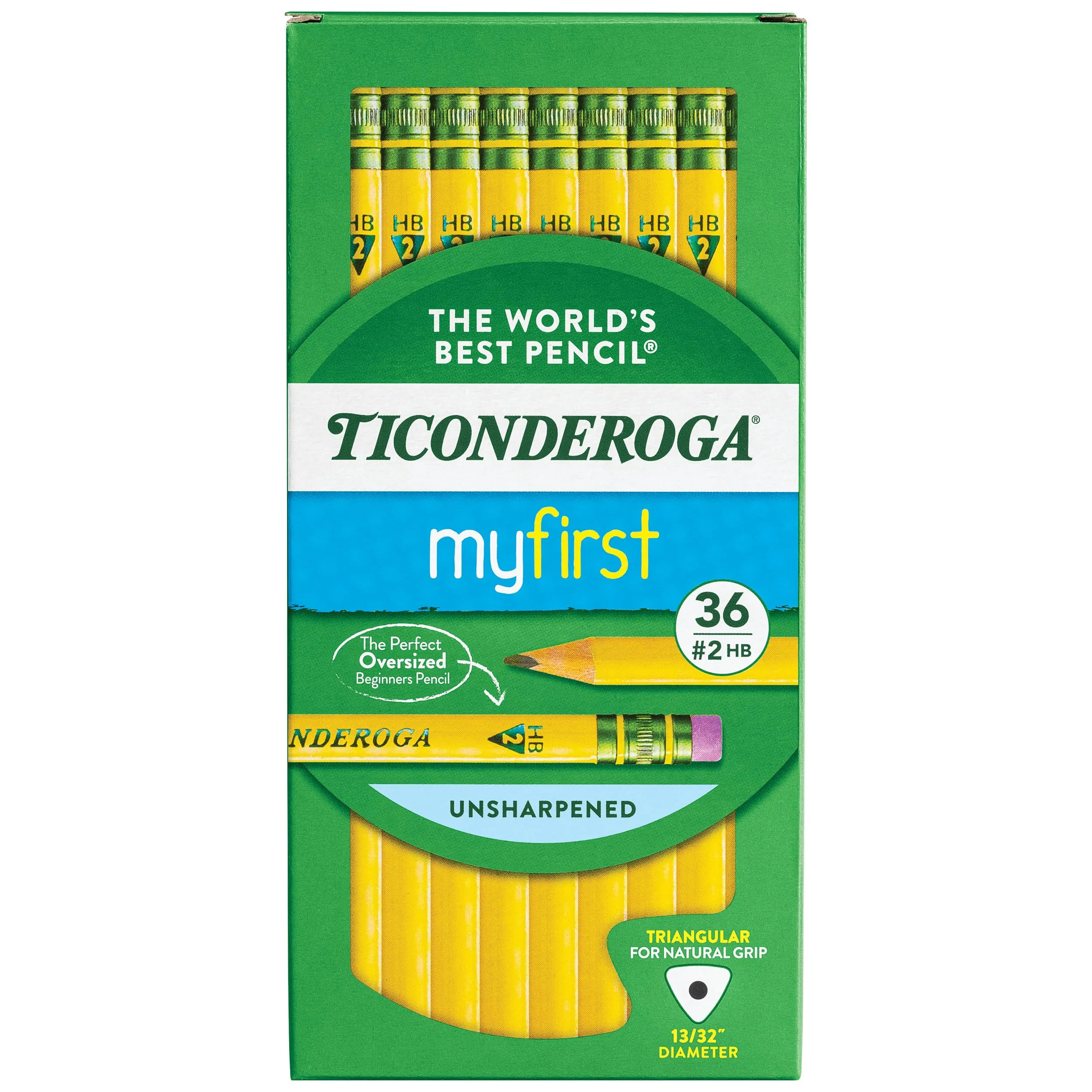 Dixon Ticonderoga Tri-Write Beginner No. 2 Pencils (13084)