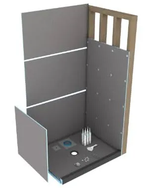 Wedi US2000015 Fundo Primo 42In x 42In Shower Kit Waterproof Installation System