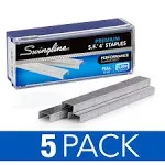 Staples S.F. 4 Premium 1/4&#034; Length 210/Strip 5000/Box 5 Pack 35481 Silver