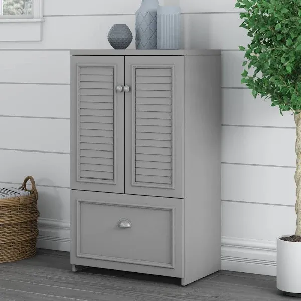 Bush Furniture Fairview 2 Door Storage Cabinet with File Drawer