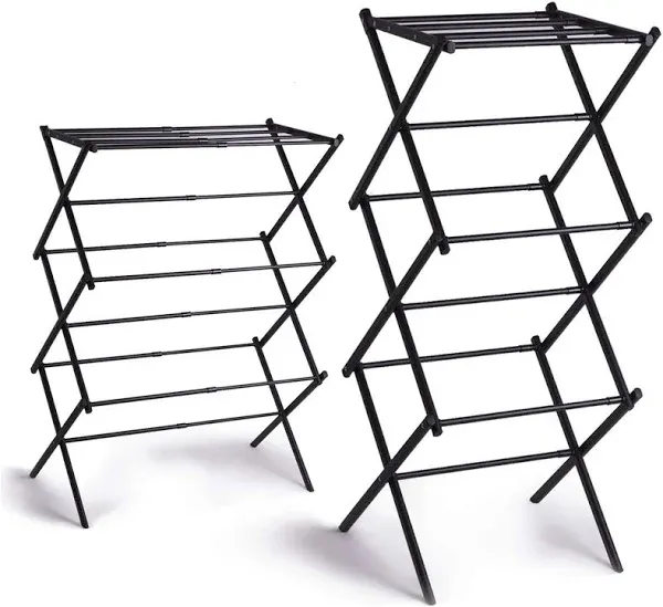 3-Tier Collapsing Foldable Laundry Drying Rack White