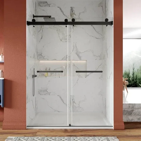 DeerValley Concord 56" 60" W x 76" H Double Sliding Frameless Shower Door DV-1SD052/053/055/056