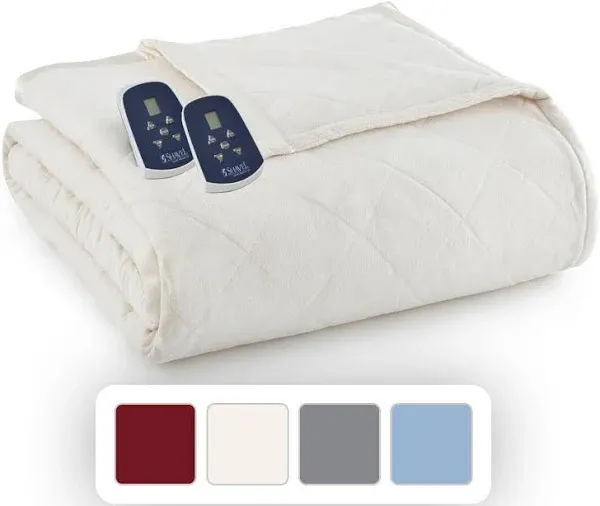 Micro Flannel 7 Layers of Warmth Electric Blanket - Full/Ivory