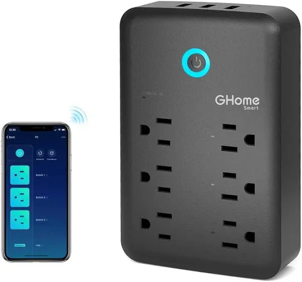 GHome Smart Plug Outlet Extender Surge Protector