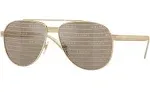 Versace | Brown Tampo Silver Gold Aviator Mens Sunglasses VE2209 1252V3 58 | Realry