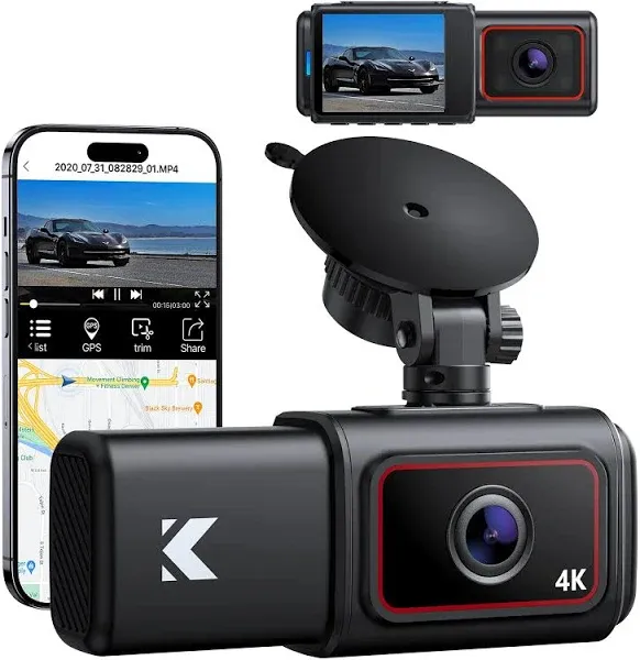 Kingslim D6 4K Dual Dash Cam