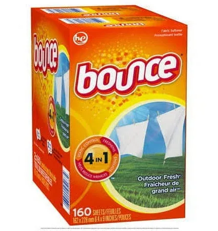 Bounce Fabric Softener Dryer Sheets, Outdoor Fresh (160 ct./pk., 2 pk.)