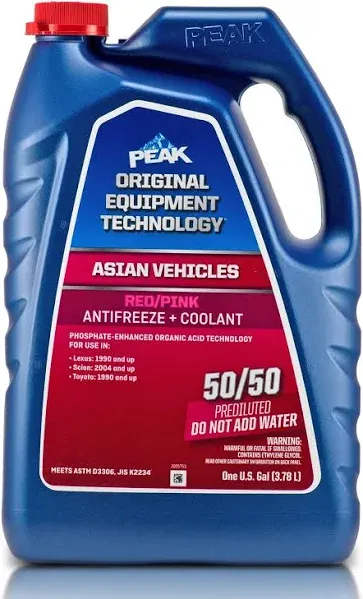 Peak OET Extended Life Antifreeze/Coolant Concentrate for Asian Vehicles