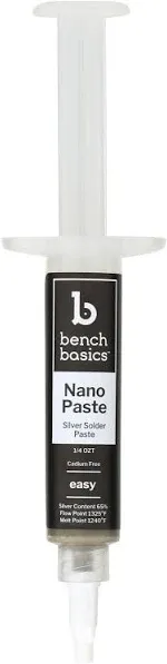 NANO Paste, Easy (65%) Silver Solder Paste w/Dispensing Syringe, 1/4 ozt