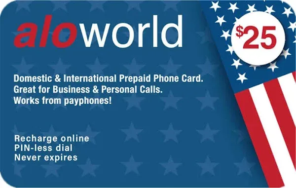 Phone Card for International & up to 695 Domestic Minutes, Prepaid Calling Card for Cell Phones, Home Phones & Payphones