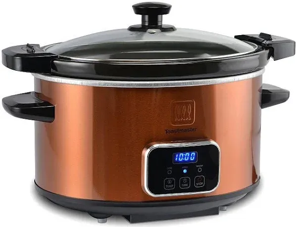 Toastmaster 4-Quart Digital Slow Cooker with Locking Lid (Graphite)