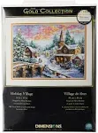 Dimensions Gold Collection Counted Cross Stitch Kit, Holiday Village Christma...