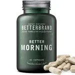 Betterbrand BetterMorning All-Natural Ingredients with DHM - Supports Liver Aid - Gluten-Free & Vegetarian (42 Capsules)