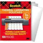 Scotch Thermal Laminating Pouches 5 Mil 100 Pack