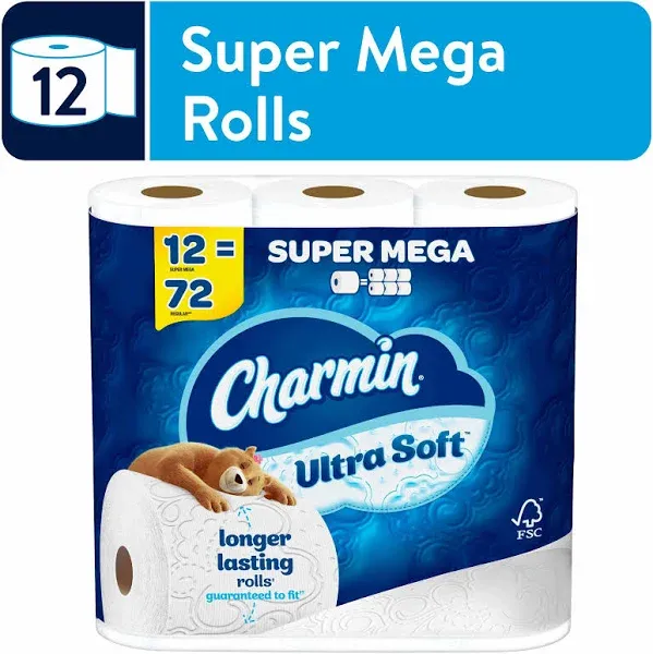 Charmin Ultra Soft Toilet Paper 18 Mega Rolls = 72 Regular Rolls