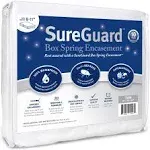 Twin Size Sureguard Box Spring Encasement - 100% Waterproof, Bed Bug Proof, Hypo