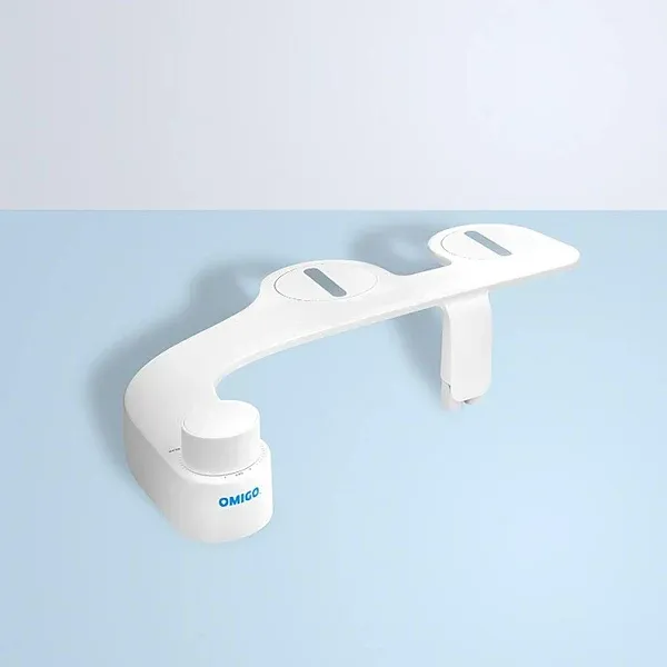 Element Bidet Attachment Non-Electric Thin Modern Design, White Ambient Temp