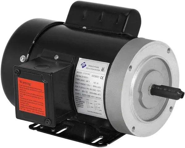 VEVOR 1 HP Electric Motor Single Phase 56C Frame115/230 Volt 3600 rpm 120156C