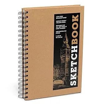 Union Square & Co. Sketchbook Basic Medium Spiral Kraft