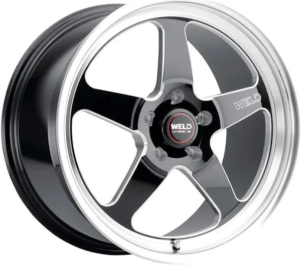 Weld Racing 15x5 Ventura Wheel Gloss/Milled Black 5x4.5 / 5x114.3 +19mm