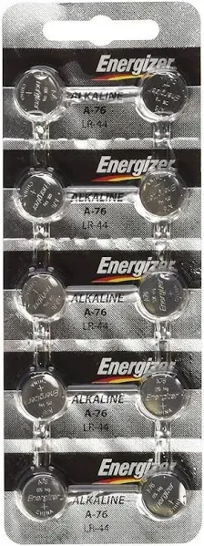 Strip of 10 Energizer A76 (LR44) 1.5v Alkaline Batteries