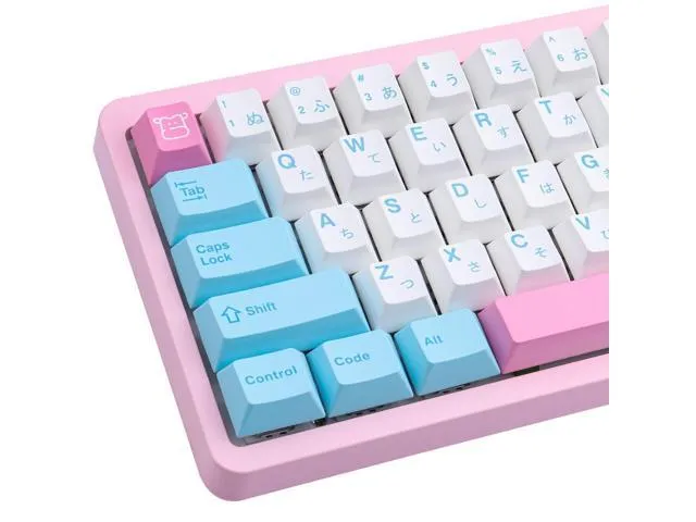 Hyekit 140 Keys PBT Dye-Sublimation Milk Cover Keycaps for Mechanical Keyboard