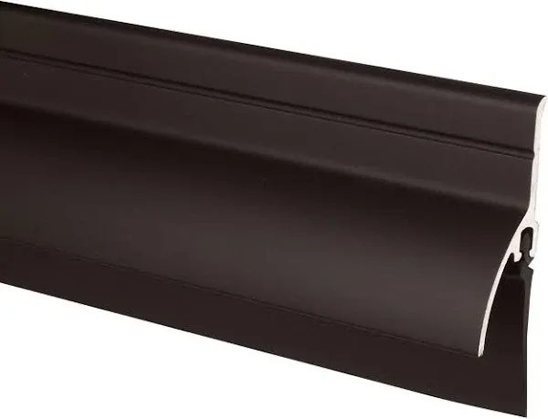 Pemko - 345DV36 Door Bottom Sweep with Rain Drip, Dark Bronze Anodized Aluminum with Black Vinyl insert, 0.5625" W x 2" H x 36" L