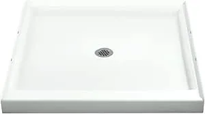 STERLING 72161100-0 36-Inch Shower Base Vikrell Center Drain, White