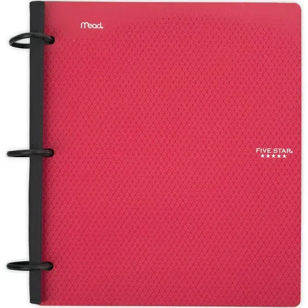 Five Star Flex Hybrid NoteBinder 1” Binder Notebook Red