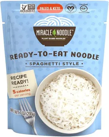 MIRACLE NOODLE Organic Ready To Eat Spaghetti Style Noodle, 7 OZ