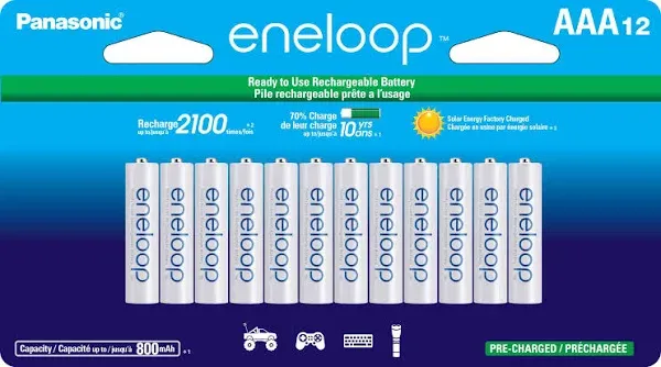 Panasonic Eneloop Rechargeable AAA Batteries