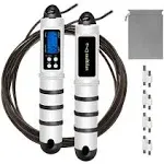 Jump Rope,  Speed Skipping Rope with Calorie Counter, Adjustable Digital Black