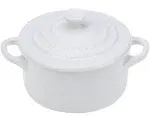 Le Creuset 14 oz. Stoneware Mini Round Cocotte - White