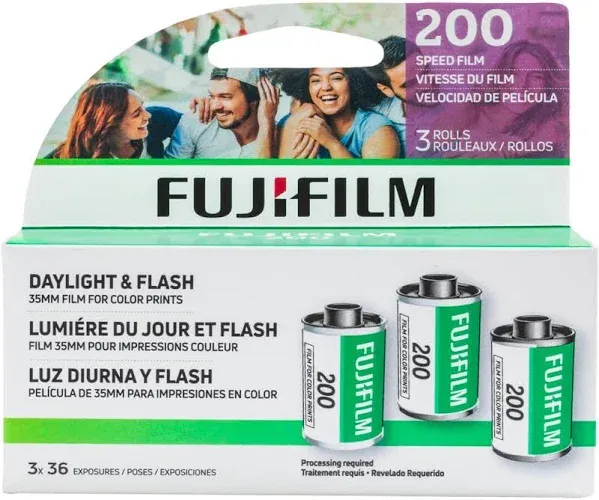 Fujifilm 35mm Color Negative Roll Film, 200 ISO, 36 Exposure #600022186 Exp 4/25