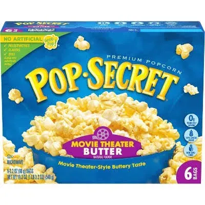 Pop Secret Microwave Popcorn Movie Theater Butter