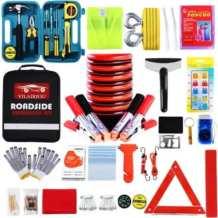 Car Emergency Roadside Kit - Roadside Assistance Emergency Kit,