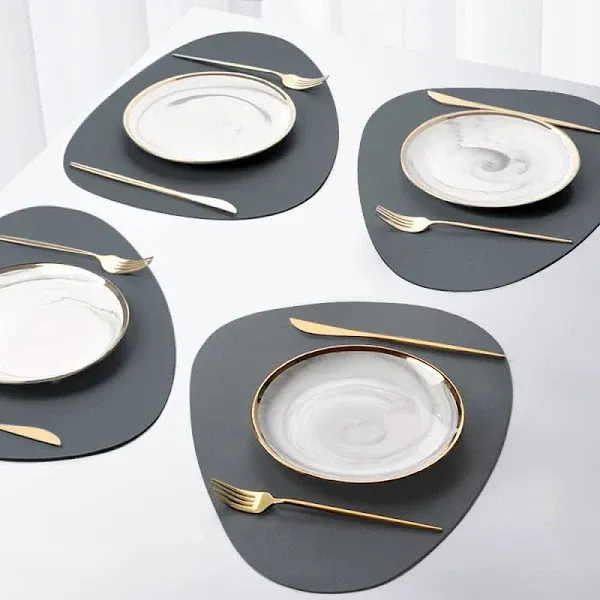 YONOVO 4Pack Faux Leather Placemats Set