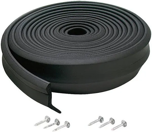 M-D Building Products Black Rubber Door Set Seal For Garage Doors 108 in. L X 1 in.