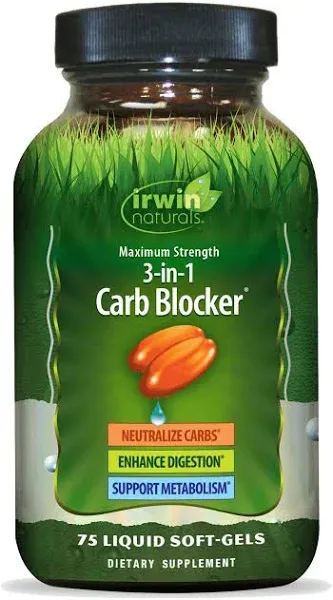 Irwin Naturals Maximum Strength 3-in-1 Carb Blocker (84 ct)