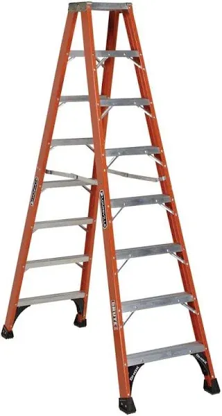 Louisville 16' Fiberglass 375 lb. Twin Stepladder, Type IAA, FM1416HD