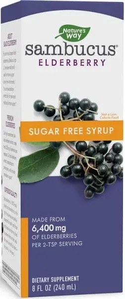 Nature&#039;s Way Sambucus Elderberry Sugar-Free Syrup, 8 fl. oz.